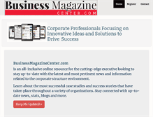 Tablet Screenshot of businessmagazinecenter.com